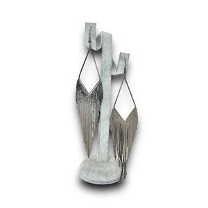 Long Tassel Metallic Earrings